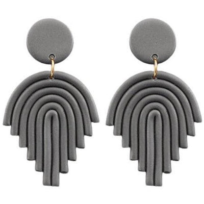 Gray Textured Clay Drop
