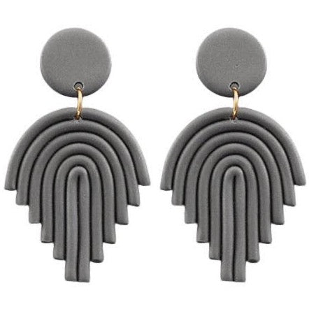 Gray Textured Clay Drop