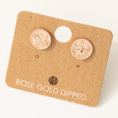 mini butterfly coin stud earrings