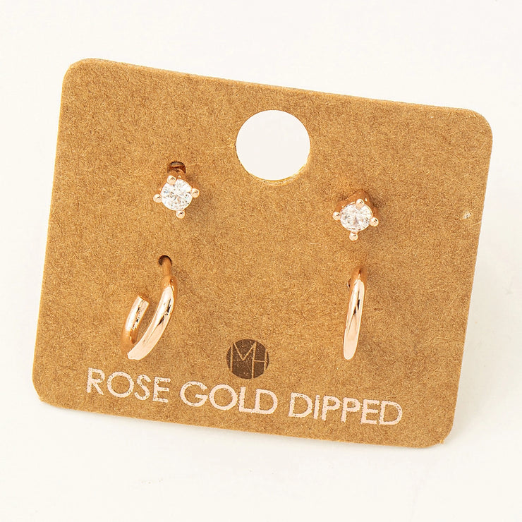 mini four piece stud earrings