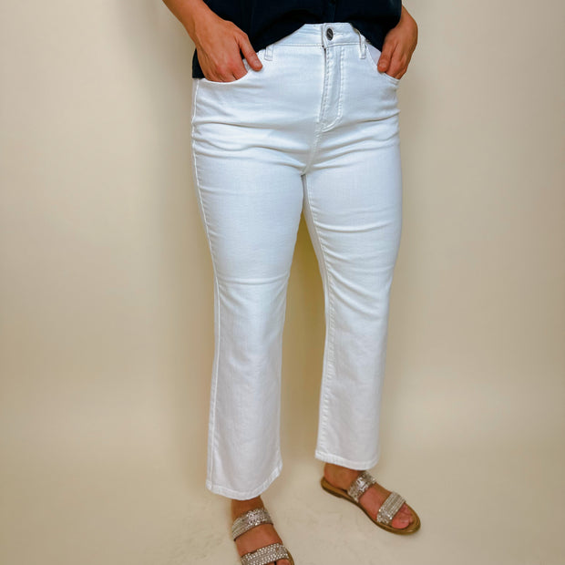 High Rise Crop Straight Leg Jeans - 7