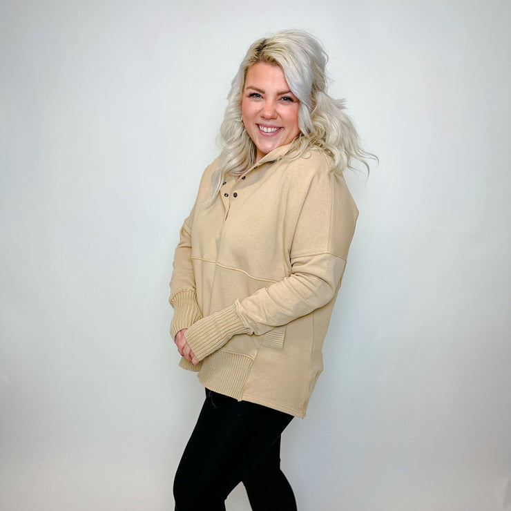 French Terry Oversized Hoodie - white