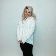 French Terry Oversized Hoodie - white