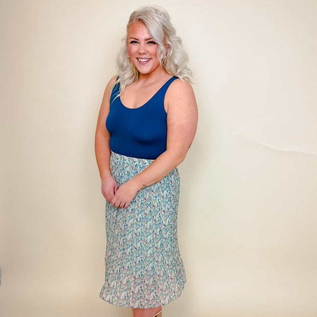 Reversible Neckline Seamless Tank - Denim