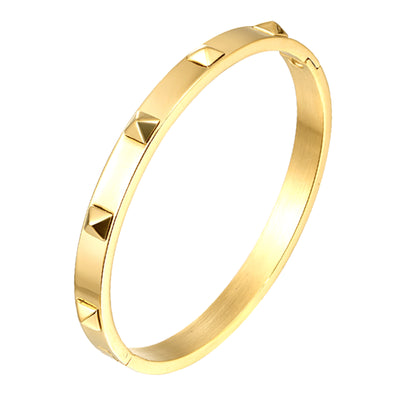 pyramid spike hinged bracelet