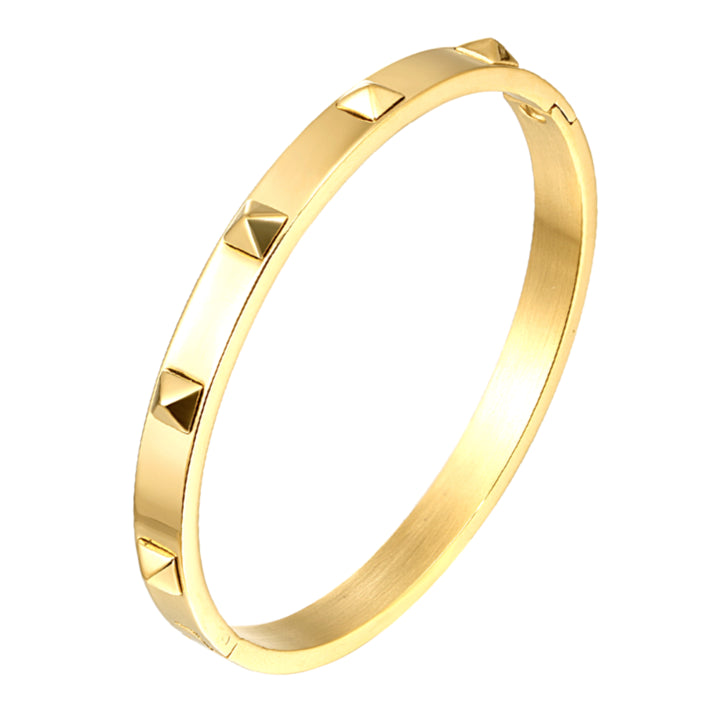 pyramid spike hinged bracelet